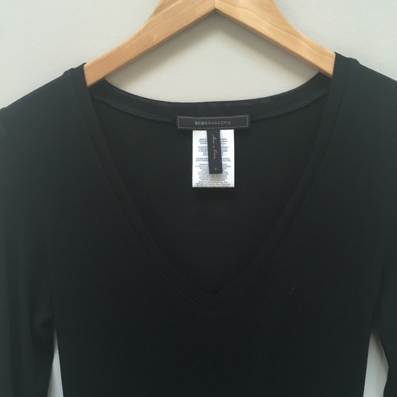 BCBGMaxAzria black dress with sleeve - Picture 5 of 7